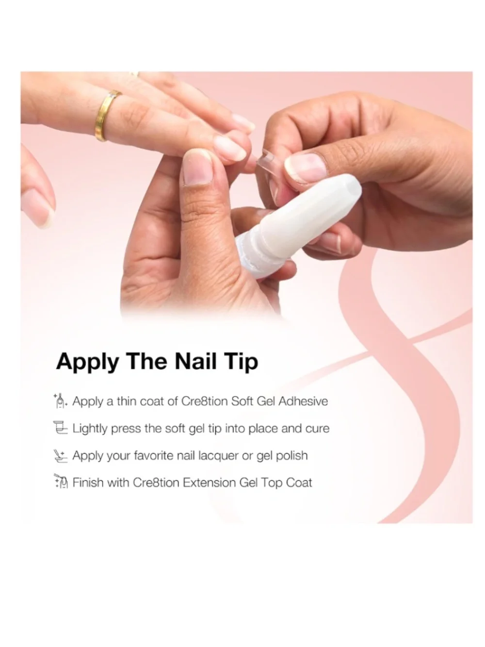 Cre8tion Soft Short Stiletto Press On Nails